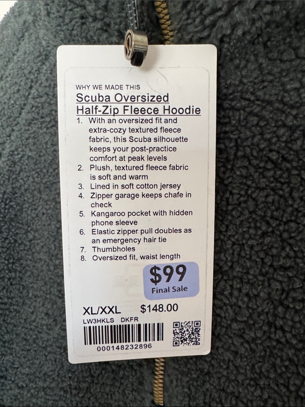 Lululemon Scuba Oversized Half-Zip Fleece Hoodie - Picture 2 of 2
